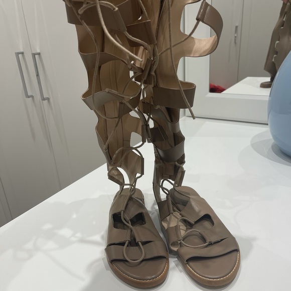 Taupe Zara Gladiator Sandals - Picture 2 of 5
